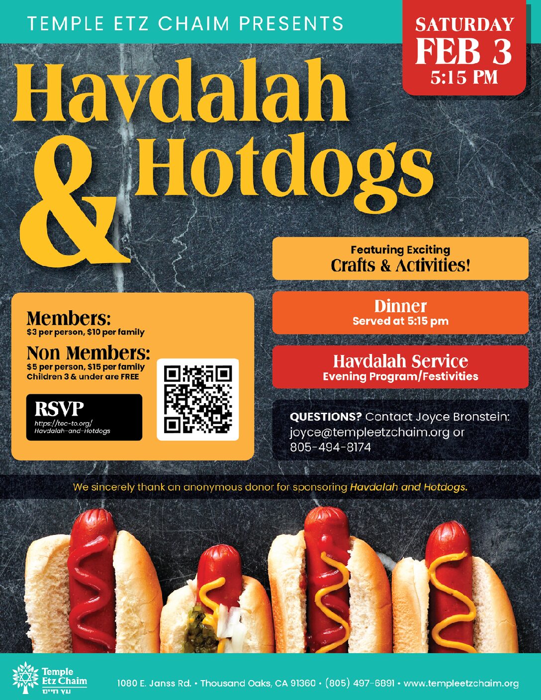 Havdalah and Hot Dogs